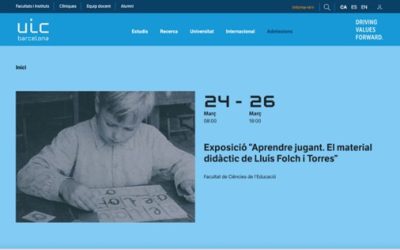 La Fundació Folch i Torres presenta l’exposició “Aprendre jugant. El material didàctic de Lluís Folch i Torres” a la UIC